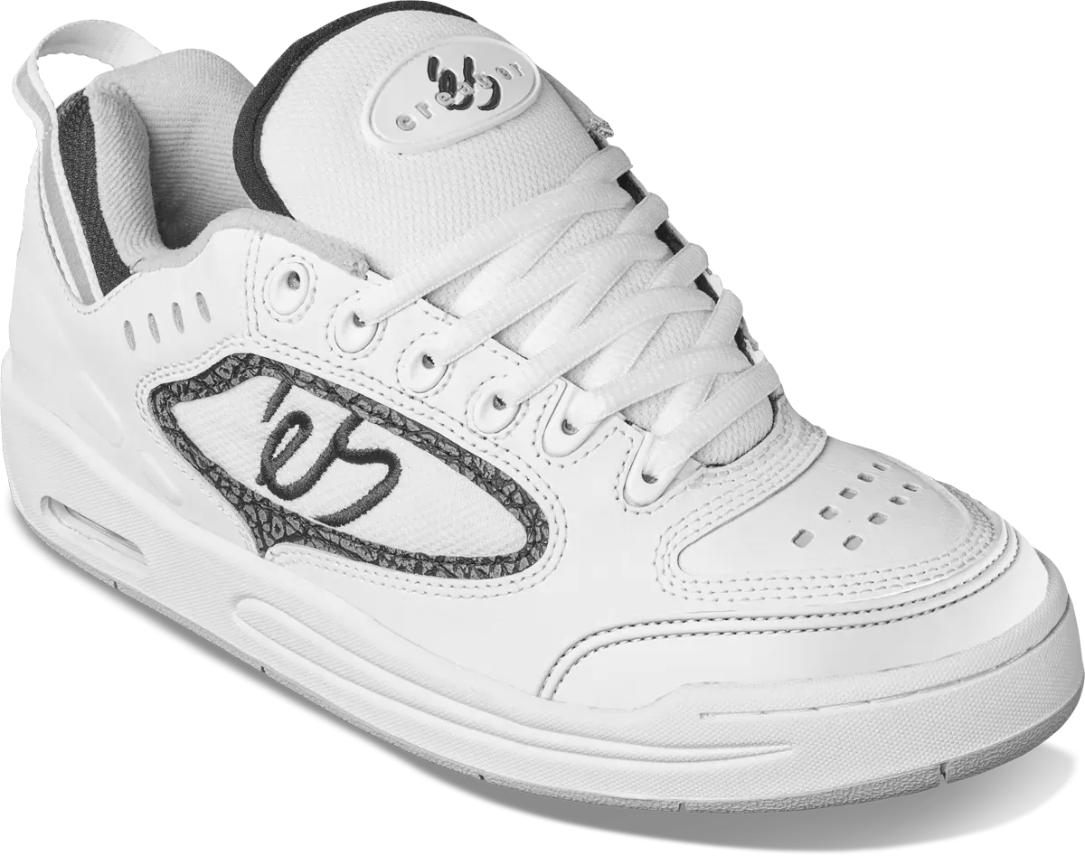 Creager Low-Top Shoe White/Grey/Black | éS skateboarding Low-Top Shoe Es Footwear Sneakers Skate Style OG Premium