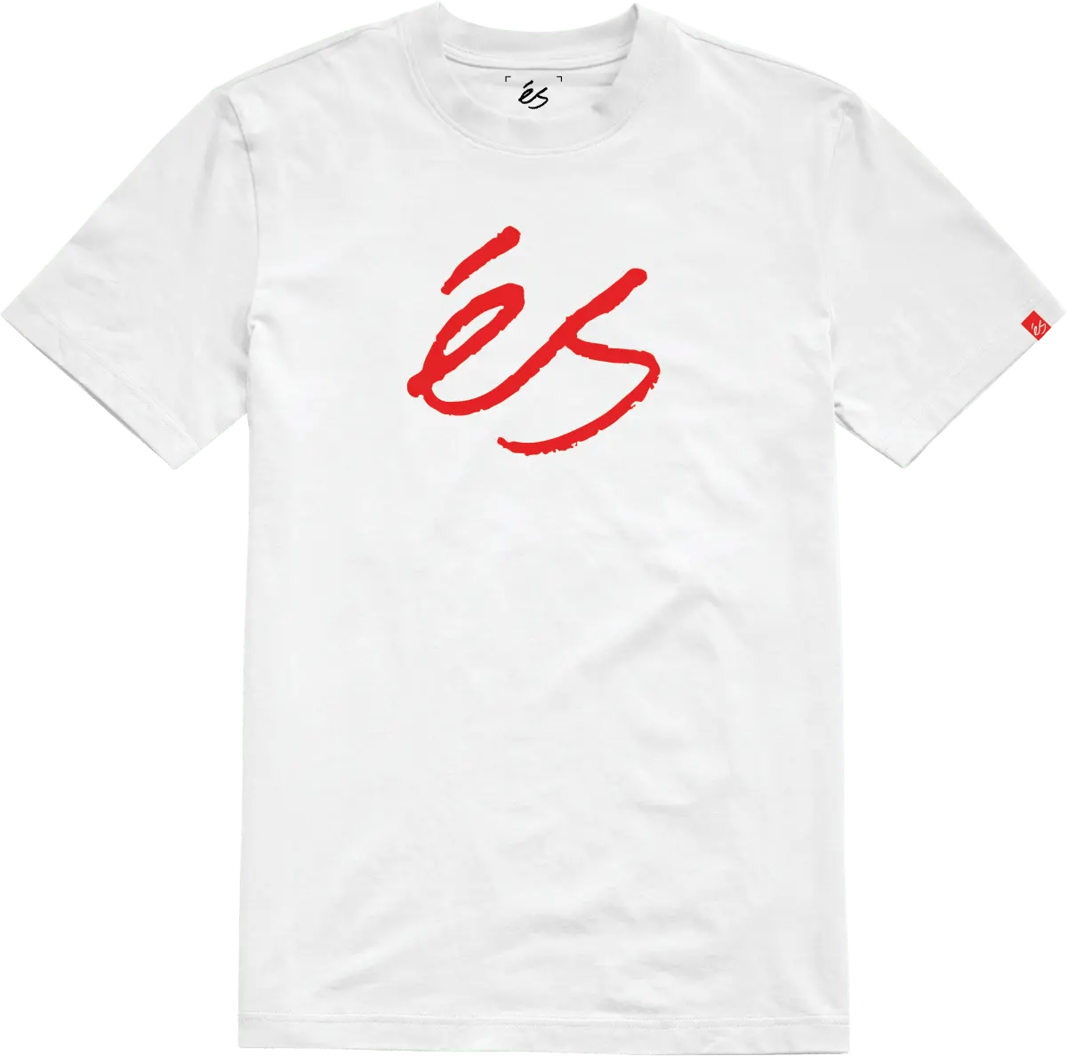 Script Tee White/Red – Basic T-shirt | éS Skateboarding CA S/S Basic T-Shirt eS Footwear Sneakers Skate Style OG Premium