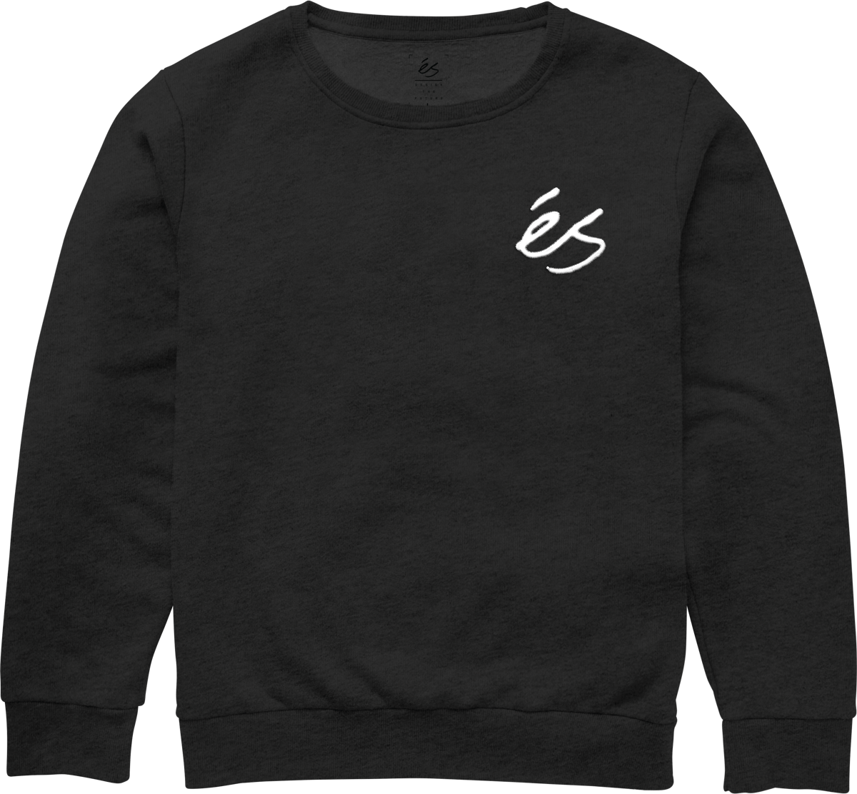 Mini Script Crewneck Crew Fleece Black | éS skateboarding Screen Crew Fleece Es Footwear Sneakers Skate Style OG Premium