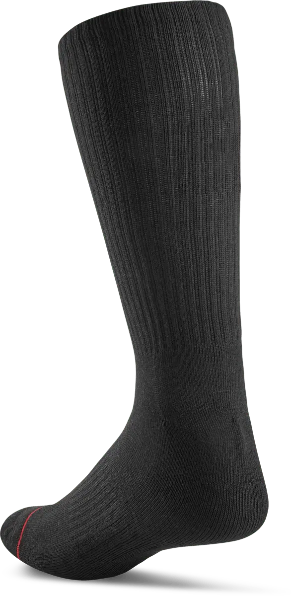 Script Crew Sock in Black, back heel view | éS Skateboarding Canada