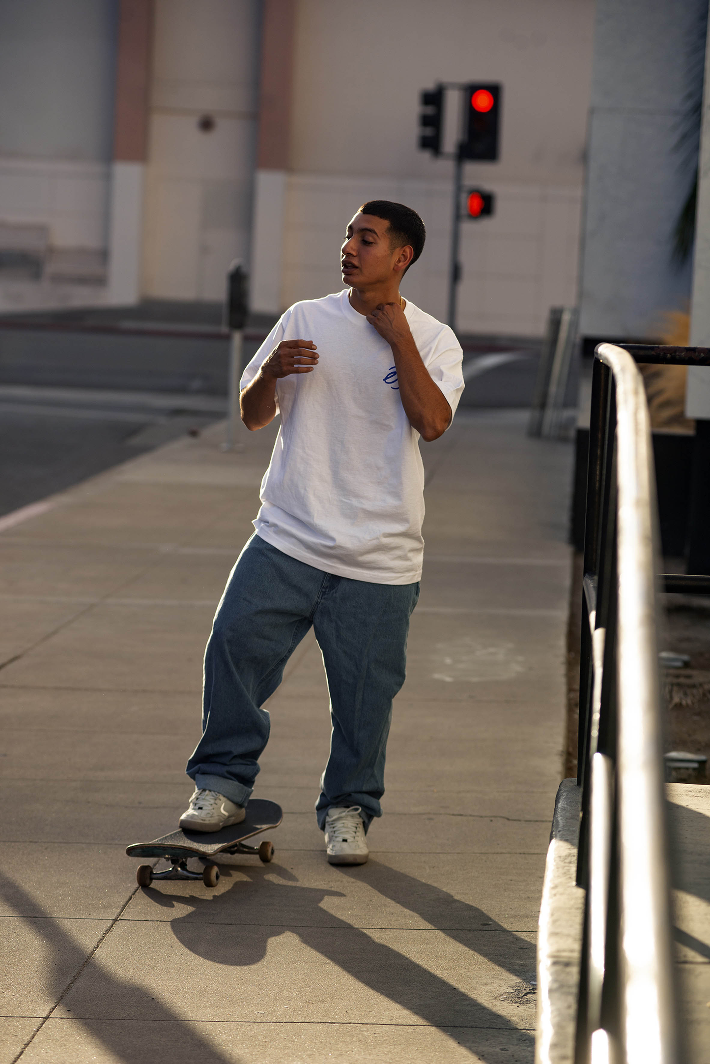 baggy denim pant - pants - light blue - esskateboarding
