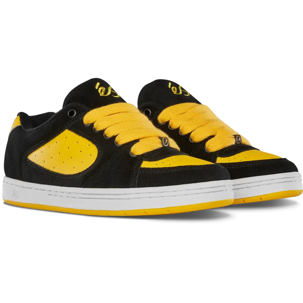 Accel Skate Shoes in Black, Yellow | éS Skateboarding Canada eS Footwear Sneakers Skate Style OG Premium