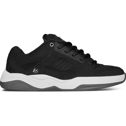 TJ Rogers skate shoe in Black/White/Grey, view 1 | éS Skateboarding Canada