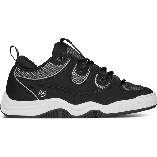 Two Nine 8 skate shoe in Black/White, view 1 | éS Skateboarding Canada