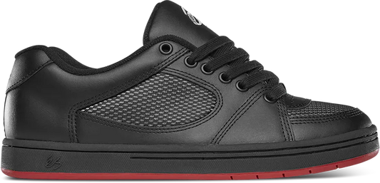 Accel Black/Black/Red – Skate Shoe | éS Skateboarding CA Low-Top Shoe eS Footwear Sneakers Skate Style OG Premium