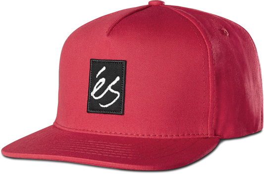 main block snapback hat - hats - red - esskateboarding