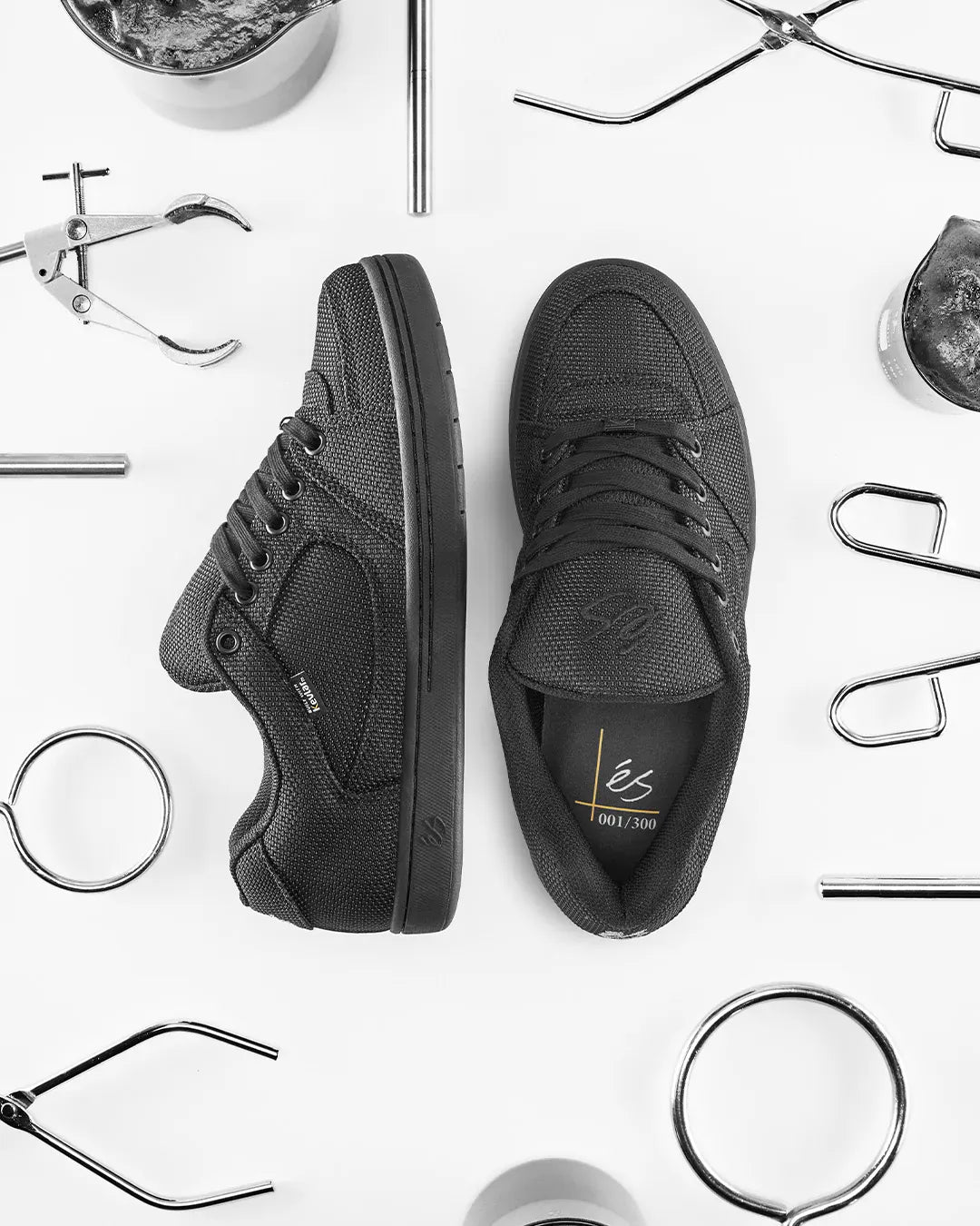 Accel X Kevlar Black – Skate Shoe | éS Skateboarding CA Low-Top Shoe eS Footwear Sneakers Skate Style OG Premium
