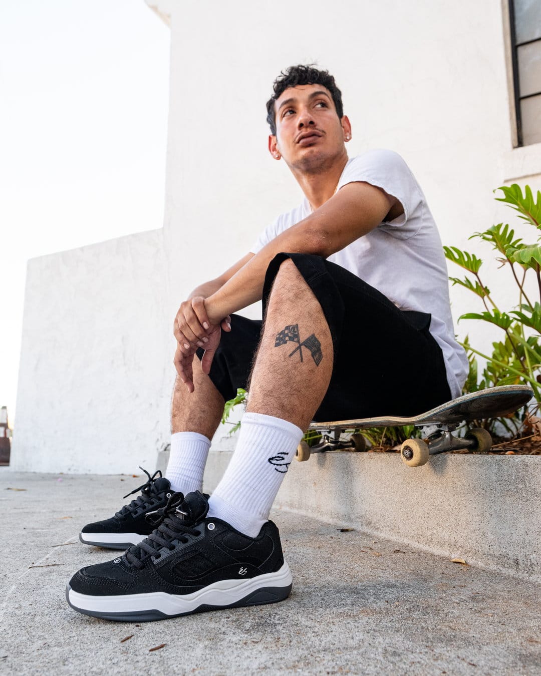 TJ Rogers skate shoes in Black and White | éS Canada eS Footwear Sneakers Skate Style OG Premium