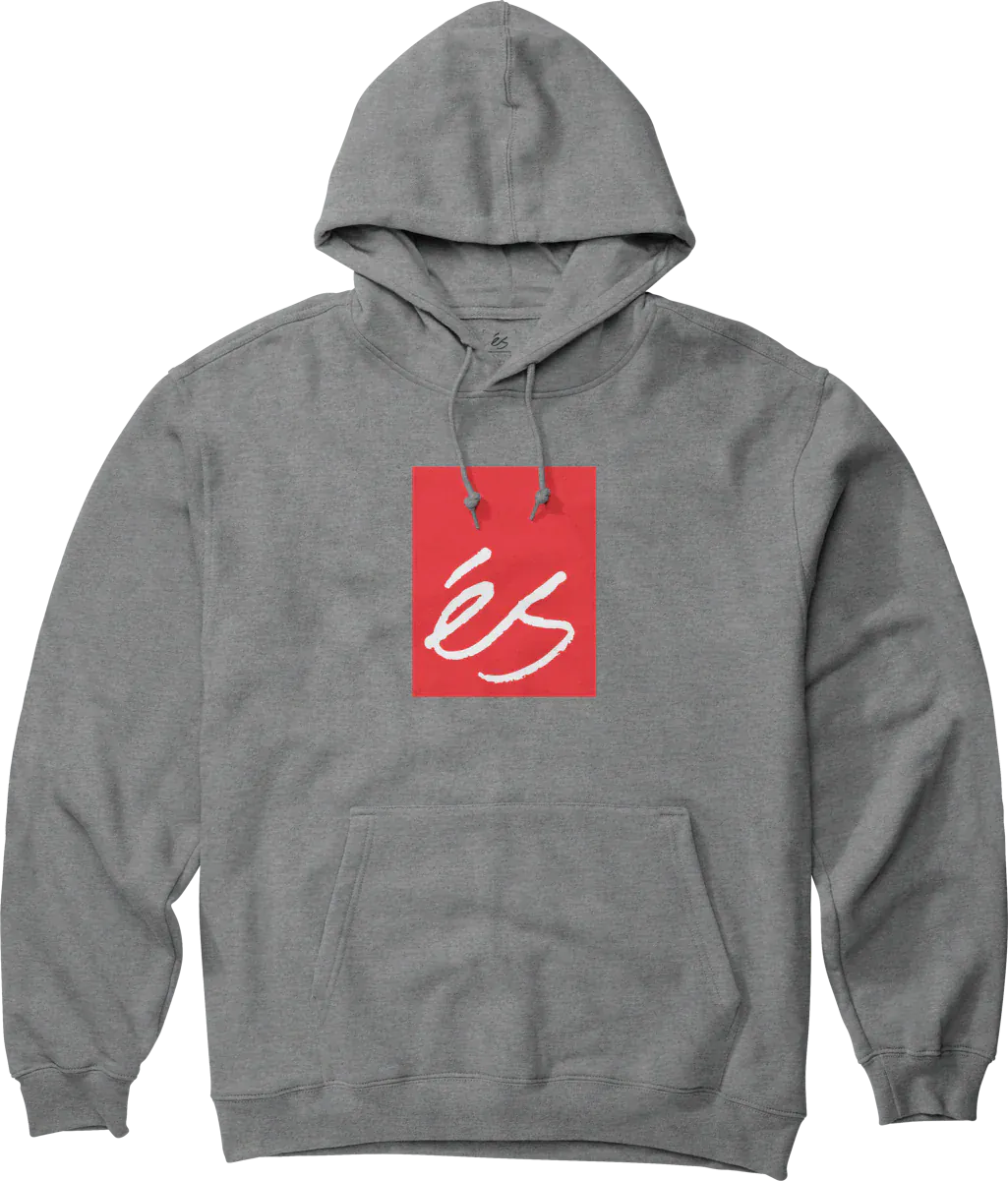 Main Block Pullover Grey – Fleece | éS Skateboarding CA Screen Hooded Fleece eS Footwear Sneakers Skate Style OG Premium