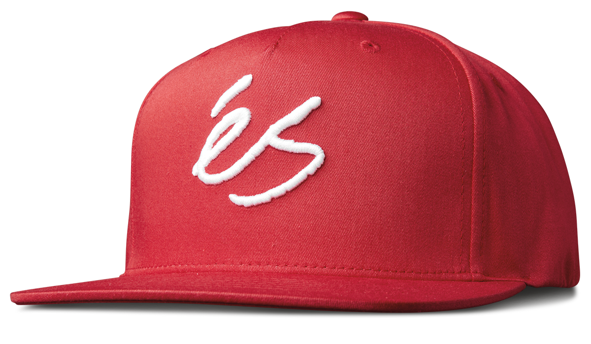 script snapback hat - hats - red - esskateboarding