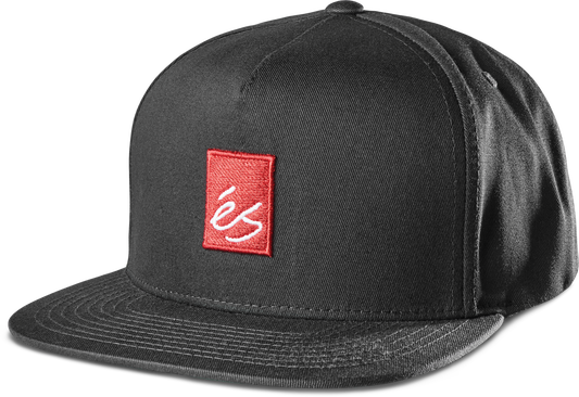 main block snapback hat - hats - black/red - esskateboarding