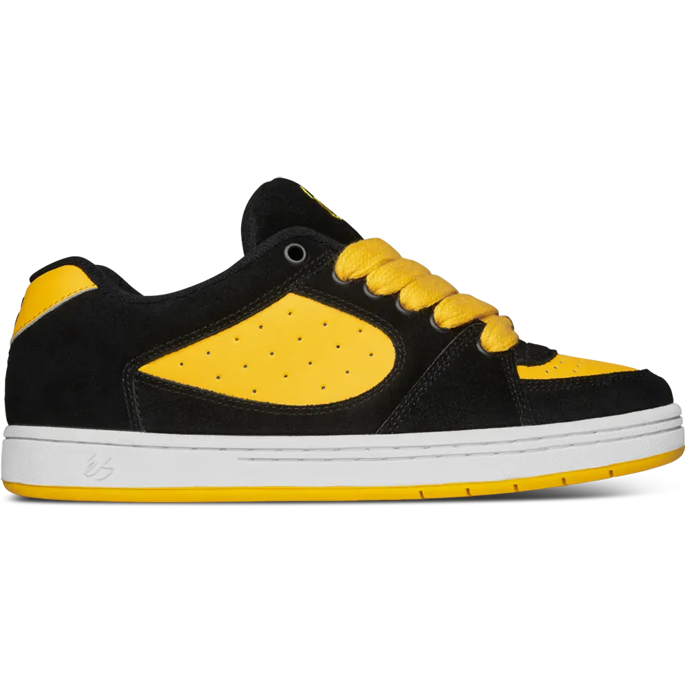 Accel Skate Shoes in Black, Yellow | éS Skateboarding Canada eS Footwear Sneakers Skate Style OG Premium