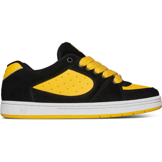 Accel Skate Shoes in Black, Yellow | éS Skateboarding Canada eS Footwear Sneakers Skate Style OG Premium
