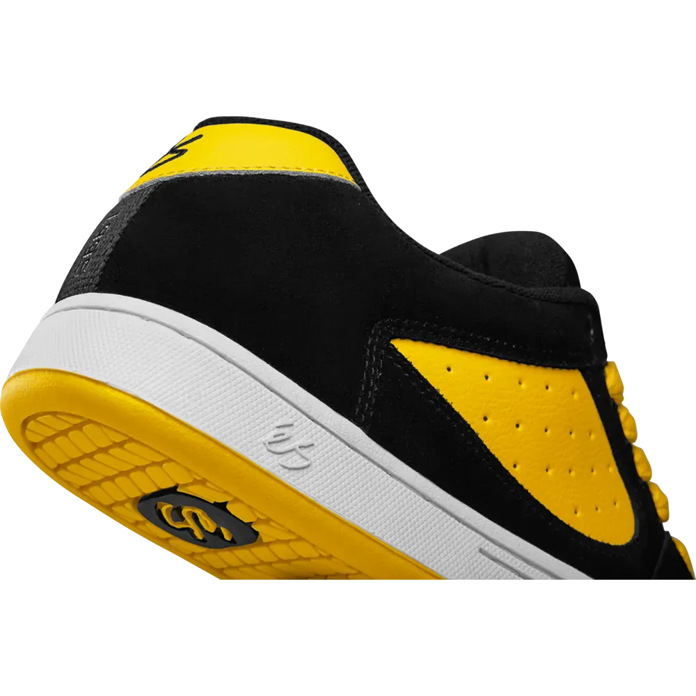 Accel Skate Shoes in Black, Yellow | éS Skateboarding Canada eS Footwear Sneakers Skate Style OG Premium