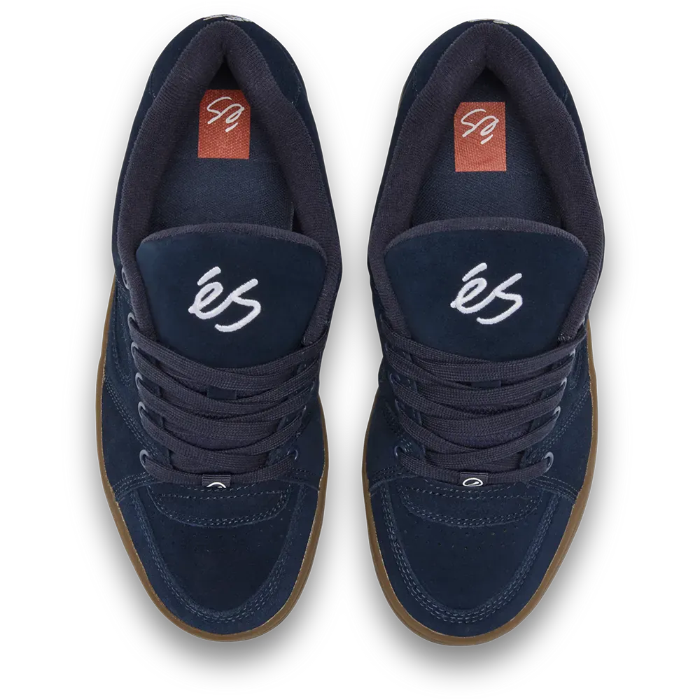 Accel Skate Shoes in Navy, Gum | éS Skateboarding Canada eS Footwear Sneakers Skate Style OG Premium