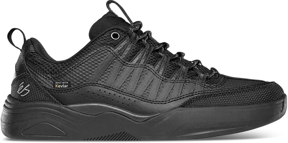 Imprint X Kevlar Black Skate Shoe | éS Skateboarding CA Low-Top Shoe eS Footwear Sneakers Skate Style OG Premium