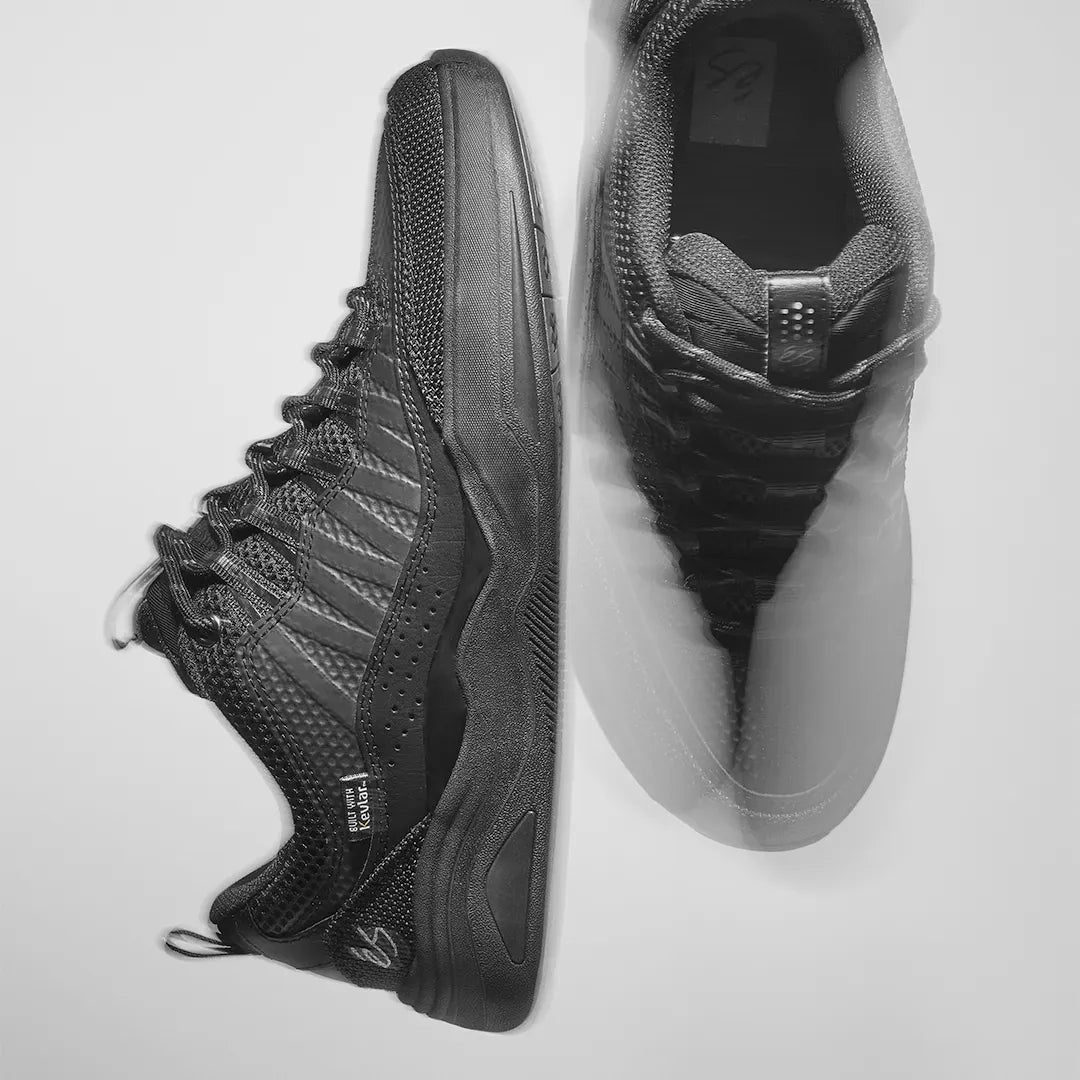 Imprint X Kevlar Black Skate Shoe | éS Skateboarding CA Low-Top Shoe eS Footwear Sneakers Skate Style OG Premium