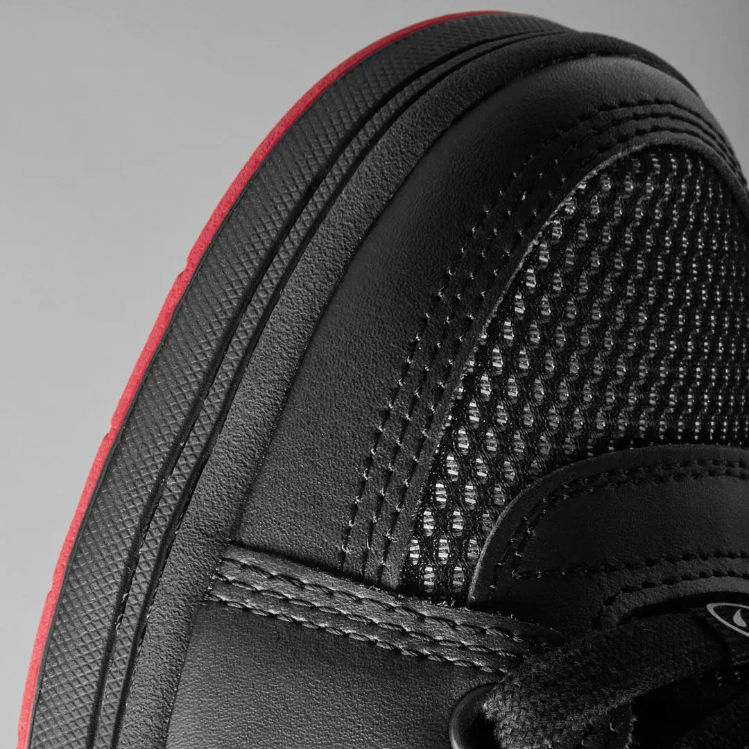 Accel Black/Black/Red – Skate Shoe | éS Skateboarding CA Low-Top Shoe eS Footwear Sneakers Skate Style OG Premium