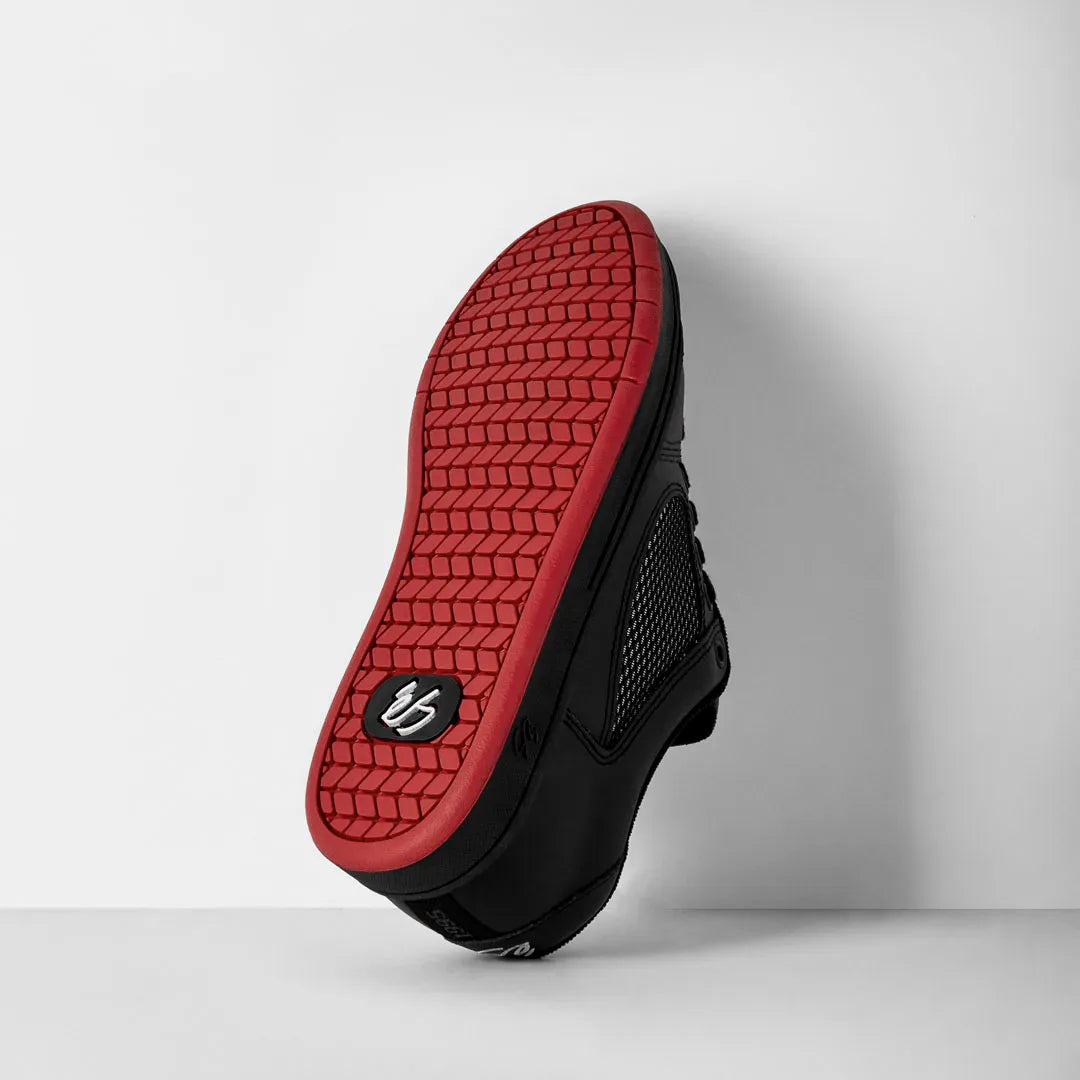 Accel Black/Black/Red – Skate Shoe | éS Skateboarding CA Low-Top Shoe eS Footwear Sneakers Skate Style OG Premium